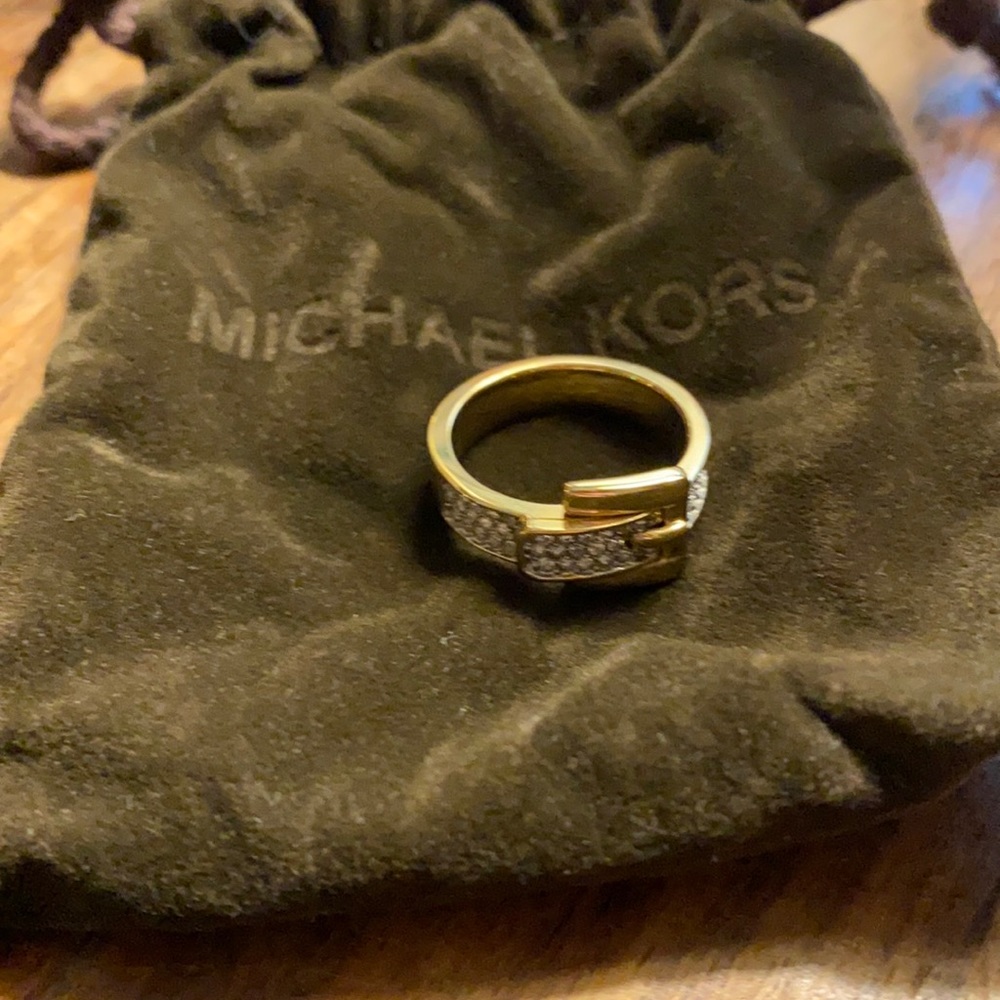 Never worn MK buckle ring size 8